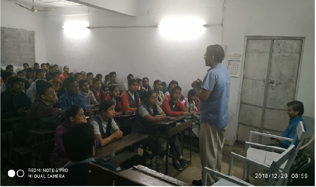 29-12-2018 Nrusinha Jr college, Sangavi Pune. About 80 students and 4 teachers attended.