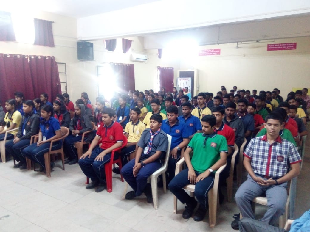 13 sept 2018:  Anapana conducted for almost 80 nos. class X students at Kendriya Vidyalaya Dehu road