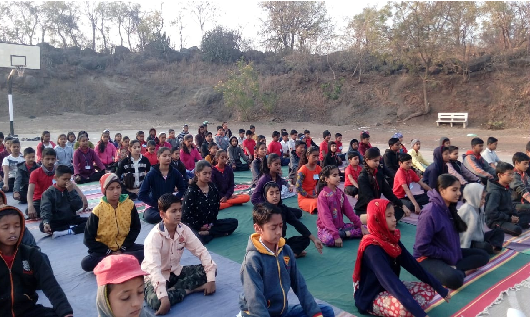    6-01-2019 Anapan introduction camp at Navonmesh Vidyalay Chakan district Khed conducted on 6 th Jan 2019.About 150 students from three different schools and about 20 teachers attended this session