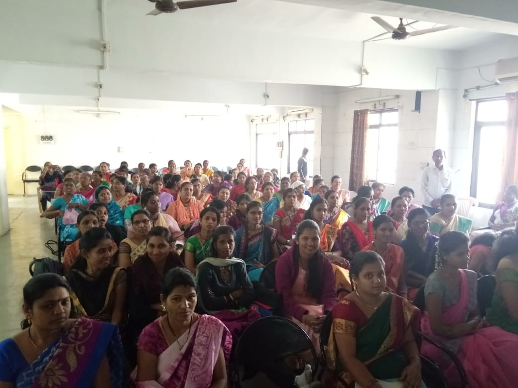  2/1/2019 Haveli taluka Pune- about 100 Asha staff attended.
  